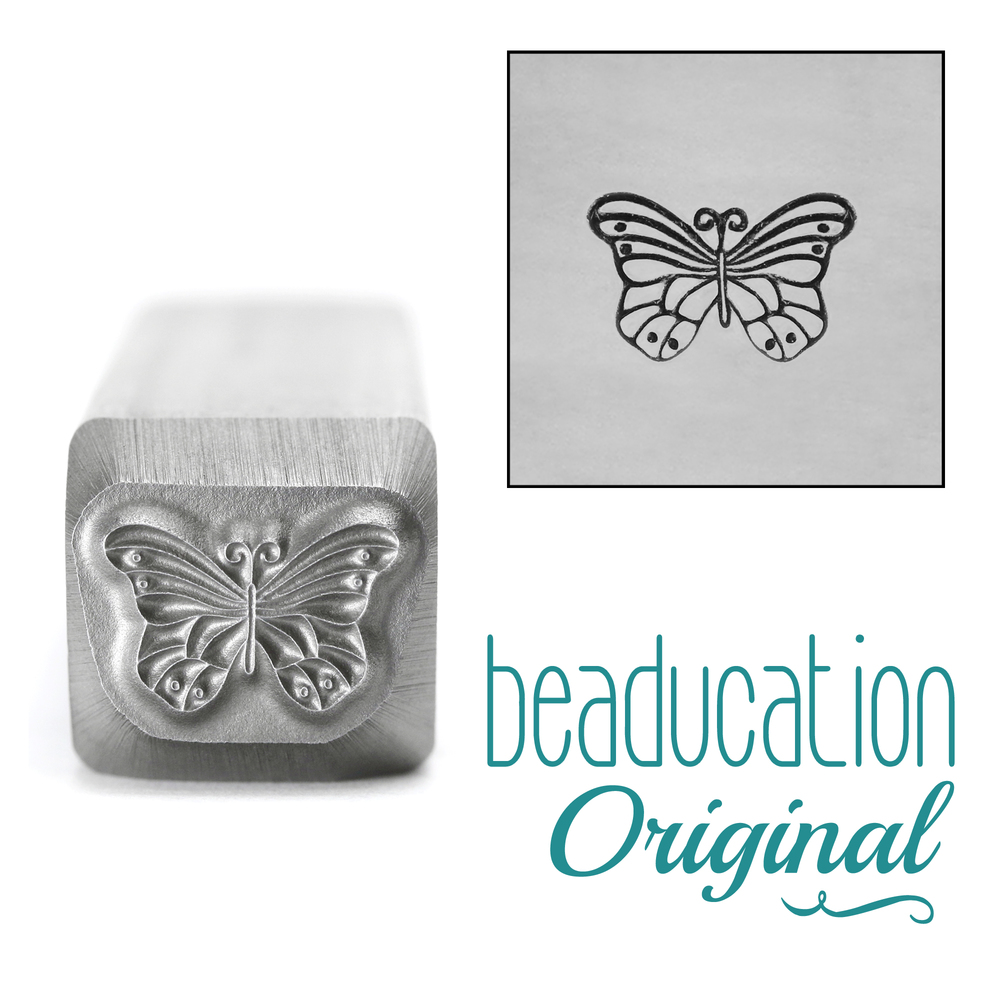 Metal Stamping Tools Monarch Butterfly Metal Design Stamp, 10mm - Beaducation Original